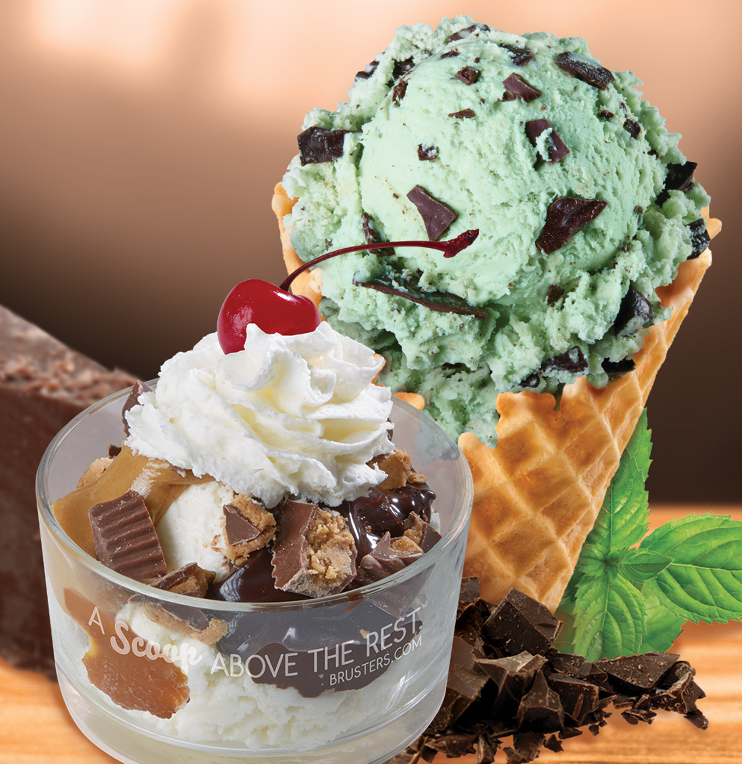 media_conesundae ice cream from bruster's franchise