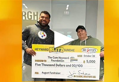 Bruster’s Franchisee Supports Cam Heyward Charity with Contribution to Heyward House